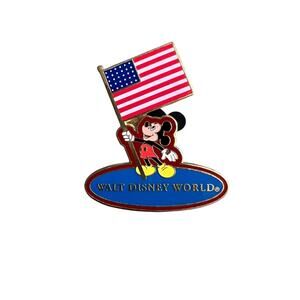Disney pin 7859 Mickey Mouse Walt Disney World American flag 4th of July patriot